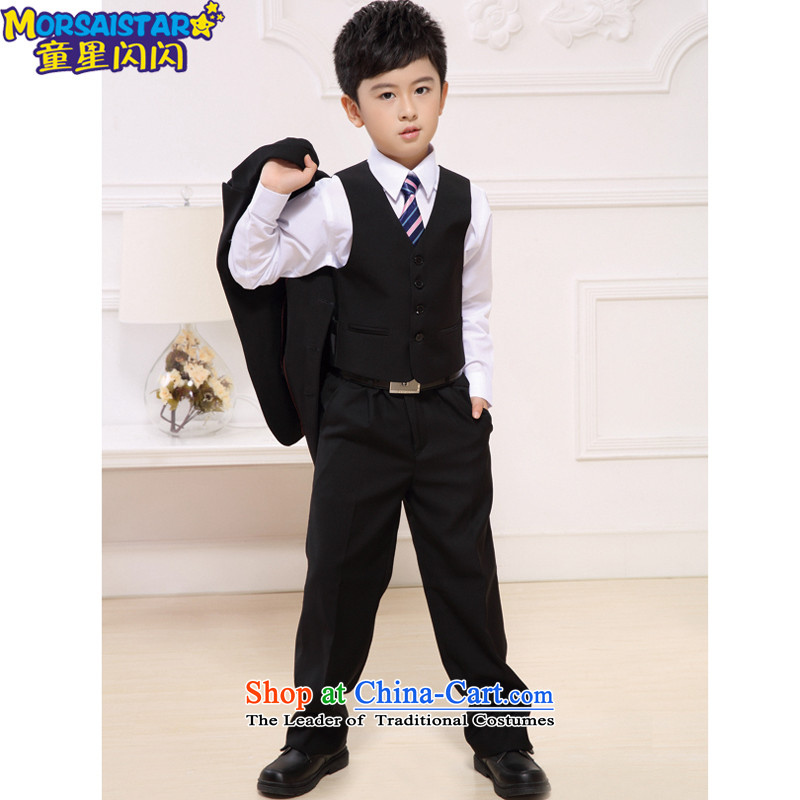M&B suits children pack your baby suit Korean children's wear small winter jackets large flower girl child suit Male dress winter) black suit, 7 piece kit is suitable for high 146-155CM 150 child star shining MORSAISTAR () , , , shopping on the Internet