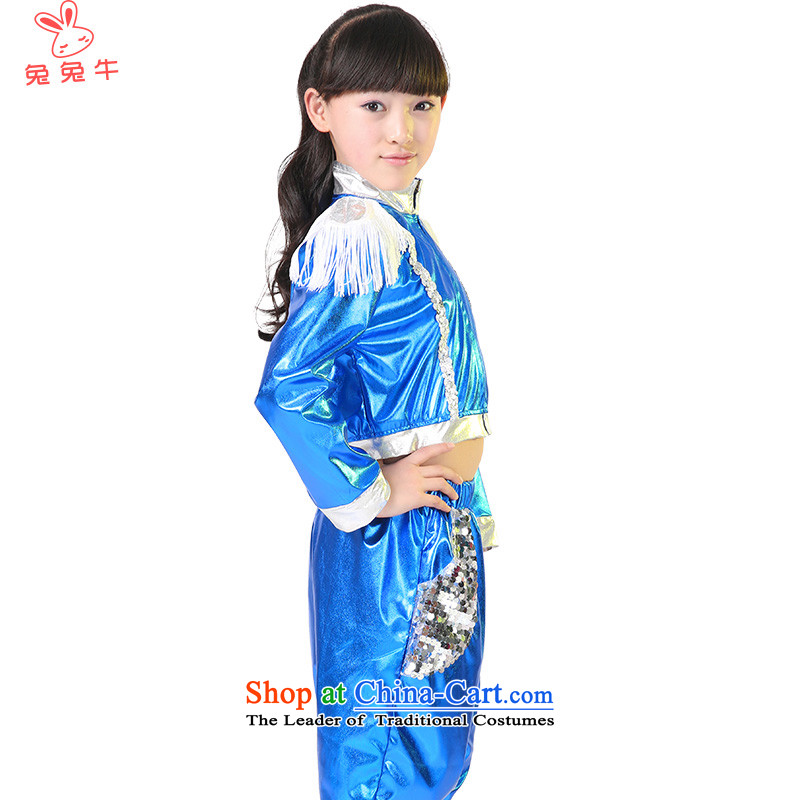 Rabbit 2014 children and cattle jazz dance performances to girls show apparel will boy children's entertainment costumes services take the Blue Rabbit and cattle 120 shopping on the Internet has been pressed.