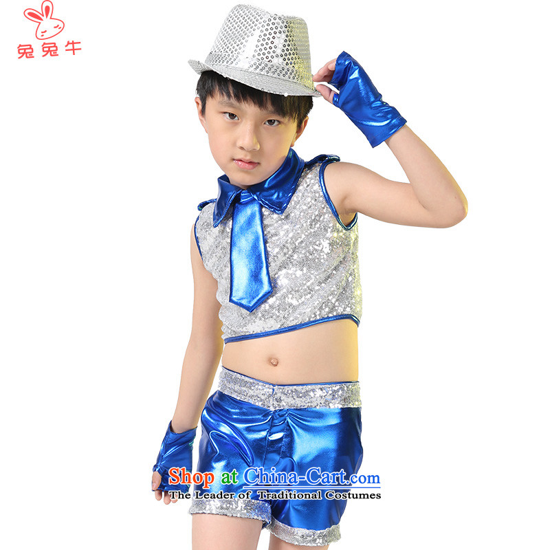 Rabbit and cattle 2014 children will girls jazz dance clothing jazz dance performances services early childhood boy costumes  and rabbit N23 yellow 120-130 N , , , shopping on the Internet