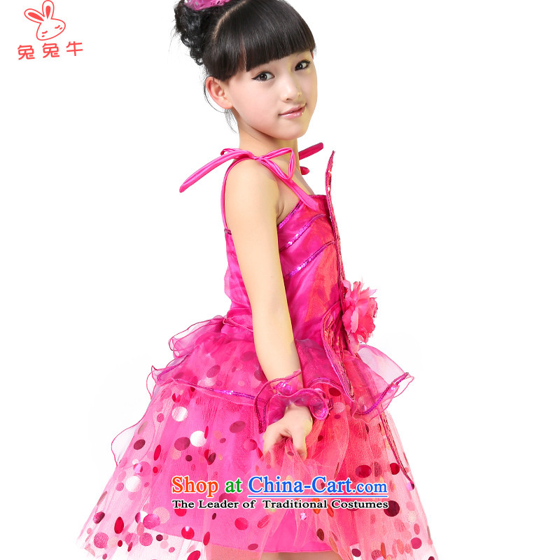 Rabbit and cow costumes girl children children modern dance performances in children's dress uniform girls will be red costumes and Q33 120-130 and cattle and shopping on the Internet has been pressed.