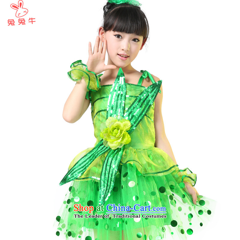 Rabbit and cow costumes girl children children modern dance performances in children's dress uniform girls will be red costumes and Q33 120-130 and cattle and shopping on the Internet has been pressed.