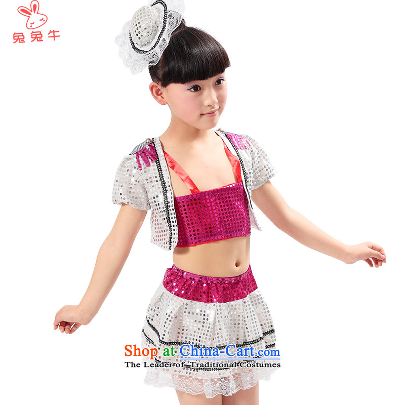 Rabbit and cow girls dancing skirt small children》 I should be grateful if you would have child care jazz dance magic small to dress costumes of red 120-130 and F20 and N , , , shopping on the Internet