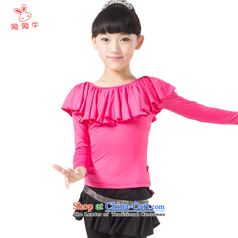 Opening and cattle and the 2014 season with new autumn Latin dance wearing girls exercise clothing sets children fall and winter clothing L12 blue 150cm, Dancing Rabbit and n , , , shopping on the Internet