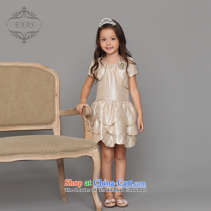 Eyas of children's wear skirts dress Europe high-end child girls silk dresses luxury birthday dress Kit Gold 140 pictures, prices, brand platters! The elections are supplied in the national character of distribution, so action, buy now enjoy more preferential! As soon as possible.