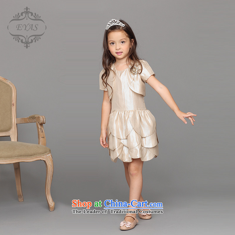 Eyas of children's wear skirts dress Europe high-end child girls silk dresses luxury birthday dress Kit Gold 140 pictures, prices, brand platters! The elections are supplied in the national character of distribution, so action, buy now enjoy more preferential! As soon as possible.