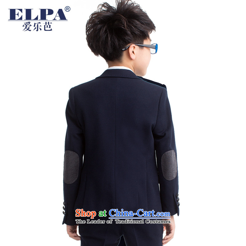 The 2014 autumn new ELPA children's apparel small boy upscale Knitted Garment dress suit two kits NX0004 NX0004B blue 160,ELPA,,, shopping on the Internet