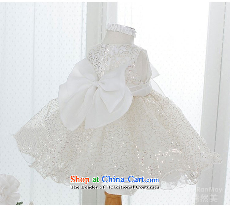 Mrs Ingrid Yeung Mei children so dress Flower Girls children wedding dress Princess Princess bon bon skirt female babies age girls dress up service chip skirt Korean children's wear white 130 yards 110-120CM height picture, prices, brand platters! The elections are supplied in the national character of distribution, so action, buy now enjoy more preferential! As soon as possible.