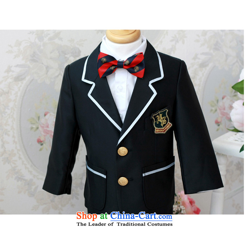 Mrs Ingrid Yeung Mei upscale children so suit Male Kit Flower Girls suits dress suits for the boys more suits Korea version 8 black suit, white piece white 120 yards 115-125CM, height so-mi (beiranmay beibei) , , , shopping on the Internet