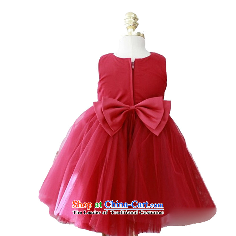 Adjustable leather case package girls dress skirt princess skirt red dress child skirt 150cm, red leather package has been pressed to online shopping
