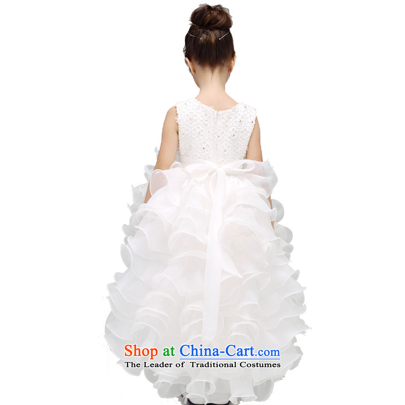 Adjustable leather case package girls princess skirt children wedding dresses trailing white leather adjustable 150cm, skirt package has been pressed shopping on the Internet