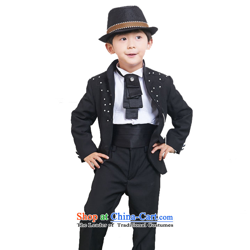 Adjustable leather case package children dress boy upscale small business suit Kit Flower Girls 140cm, black leather adjustable to suit package has been pressed shopping on the Internet