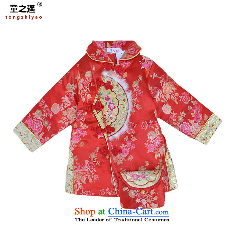 Children away from the Tang Dynasty Chinese Characteristics of Children girls New Year gift birthday dress Little Princess Spring Festival will 0133 Red 15 Code