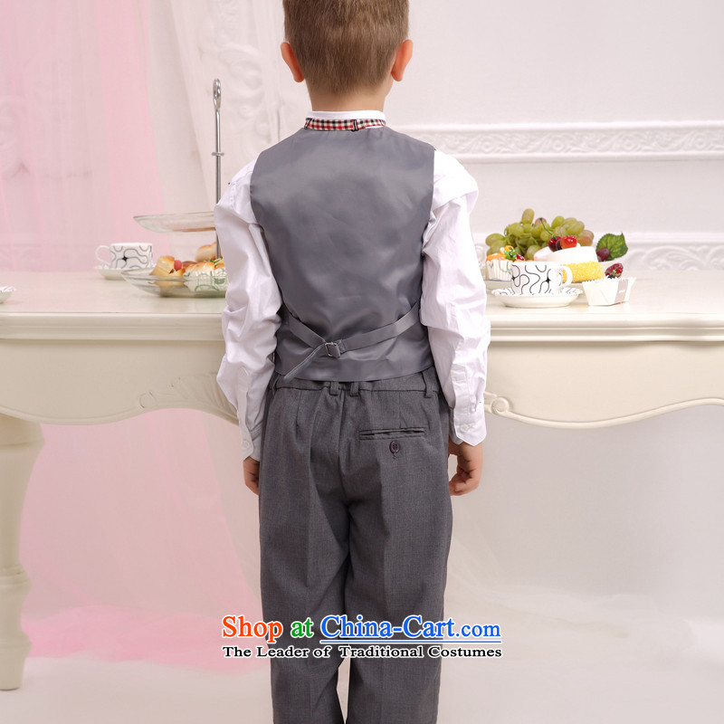 In accordance with the child dresses land picking Kit Flower Girls dress clothes summer boy children a little boy suits NL5007 Centaur gray 105, land (liancaiyi picking) , , , shopping on the Internet