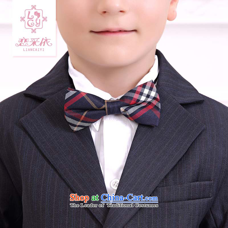 In accordance with the boy land picking dress kit stylish and classy boy small moderator dress gentleman men NL5006 will blue striped 105, land (liancaiyi picking) , , , shopping on the Internet