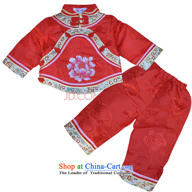 Children away from the Tang dynasty children winter girls Little Princess New Year dress will Chinese characteristics birthday celebrations of the Cotton Kit 8055 S code, girls red away (tongzhiyao) , , , shopping on the Internet