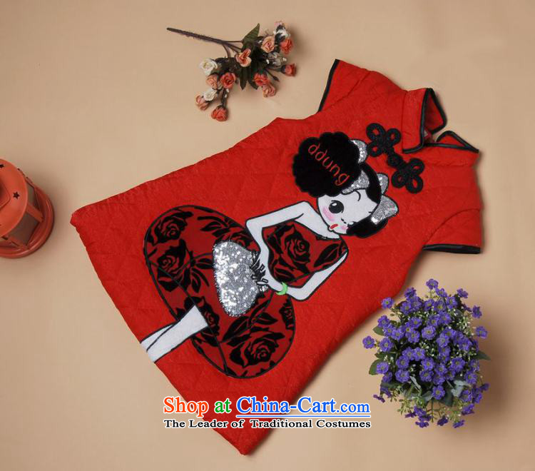 158 Jing children qipao winter clothing girls Tang Dynasty Dress Shirt thoroughly new year birthday services serving the skirt red 120cm tall picture, prices, brand platters! The elections are supplied in the national character of distribution, so action, buy now enjoy more preferential! As soon as possible.