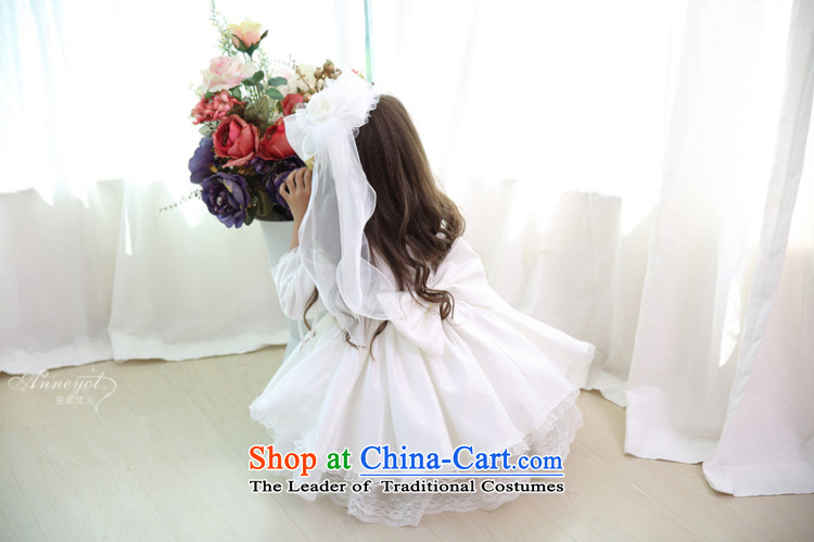 Long-sleeved princess skirt dresses anneyol skirt children dress dress wedding dress wedding flower girl children's birthday dress up children's entertainment services for children of white 140 pictures, prices, brand platters! The elections are supplied in the national character of distribution, so action, buy now enjoy more preferential! As soon as possible.