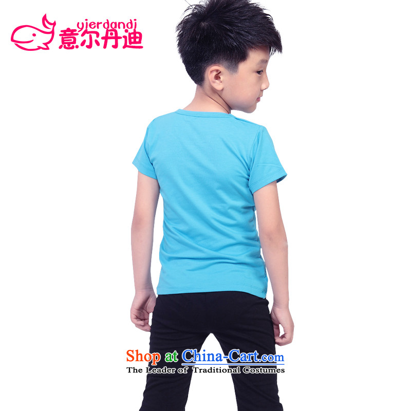 2015 New Child Latin dance exercise clothing boy dance wearing a short-sleeved children will dance Yi Package early childhood black 120 intended gourdain yierdandi () , , , shopping on the Internet