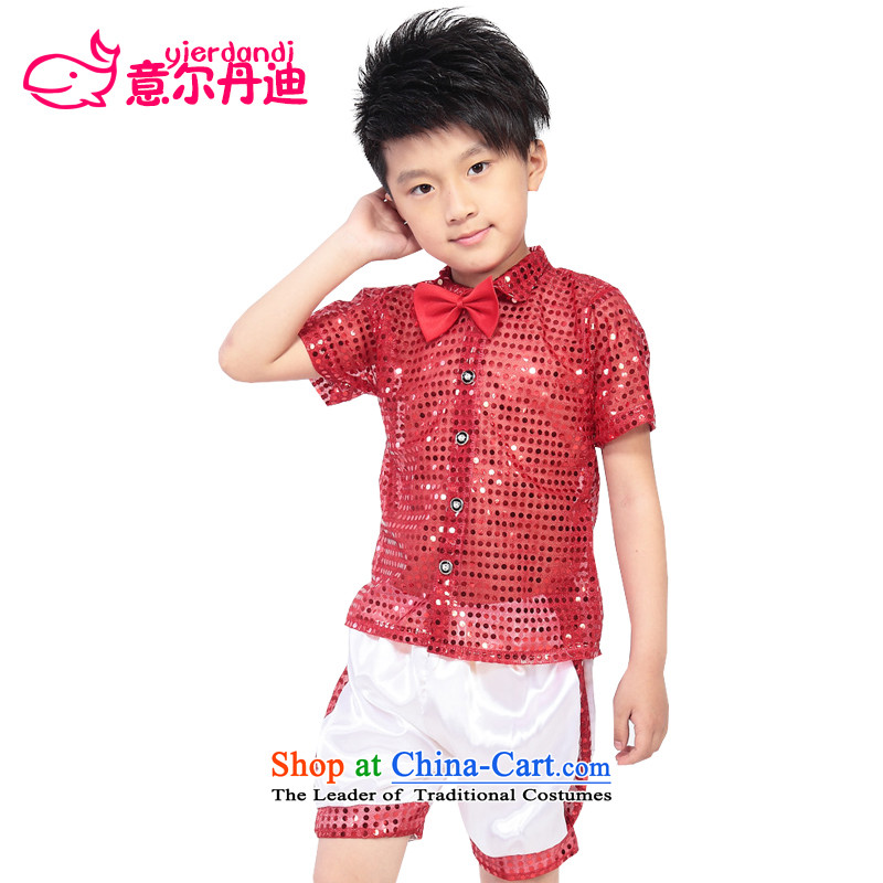 Children Dance Performance by serving boy wearing light jazz dance modern dance piece of early childhood services for children's choral dance performance by the service pack Red?160