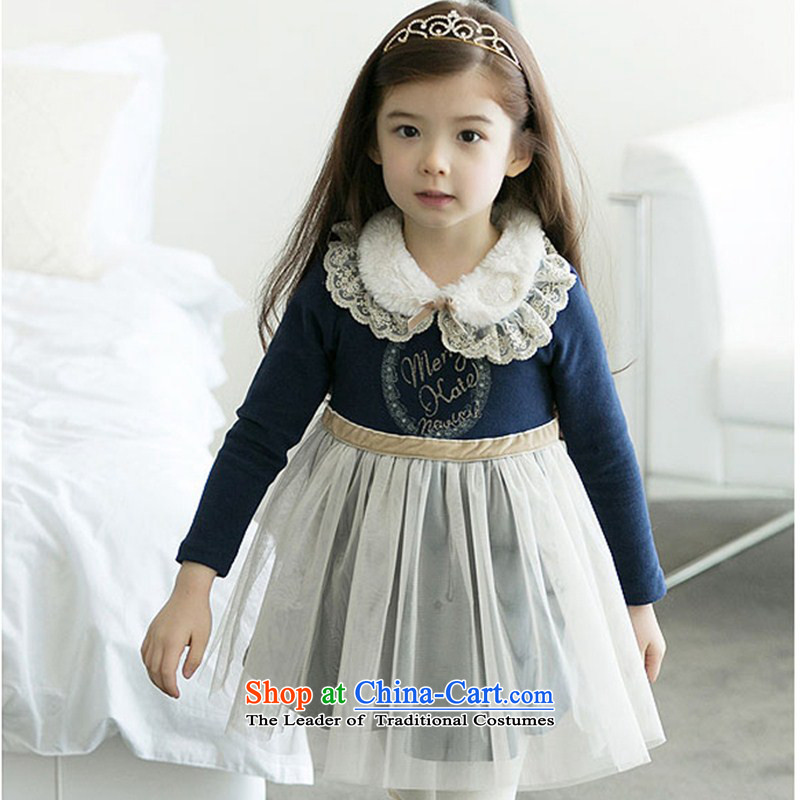 Children's Wear Skirts girls in spring and autumn 2015 installed the new Korean version of large child children long-sleeved shirt skirts performances princess skirt skirt B pink show 140 Yan Beverly shopping on the Internet has been pressed.