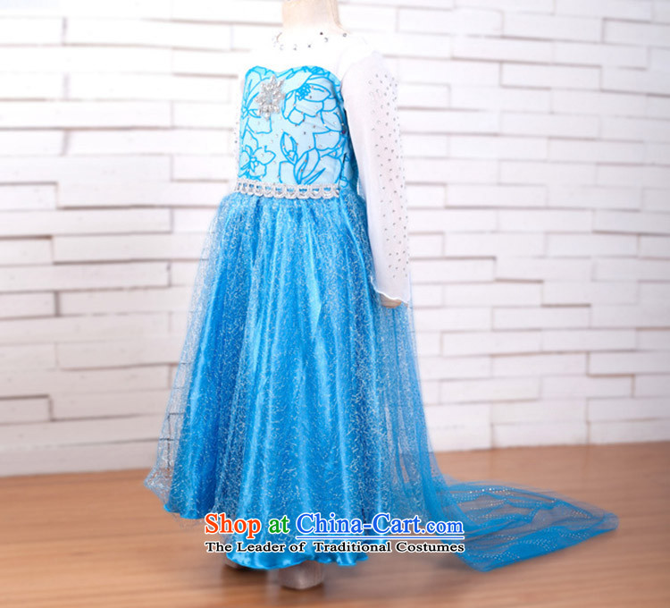 In accordance with the share option scheme (yibaigou hundreds of snow and ice) Princess skirt Aicha Queen Christmas children's clothing Christmas shows suits skirts Aisha Princess skirt blue skirt 140 pictures, prices, brand platters! The elections are supplied in the national character of distribution, so action, buy now enjoy more preferential! As soon as possible.