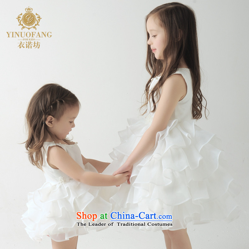 The workshop on Yi Girls Princess skirt children sailers bon bon skirt short, lace dress Flower Girls wedding dress will fall and winter 2015 New White 150, the square has been pressed clothes shopping on the Internet
