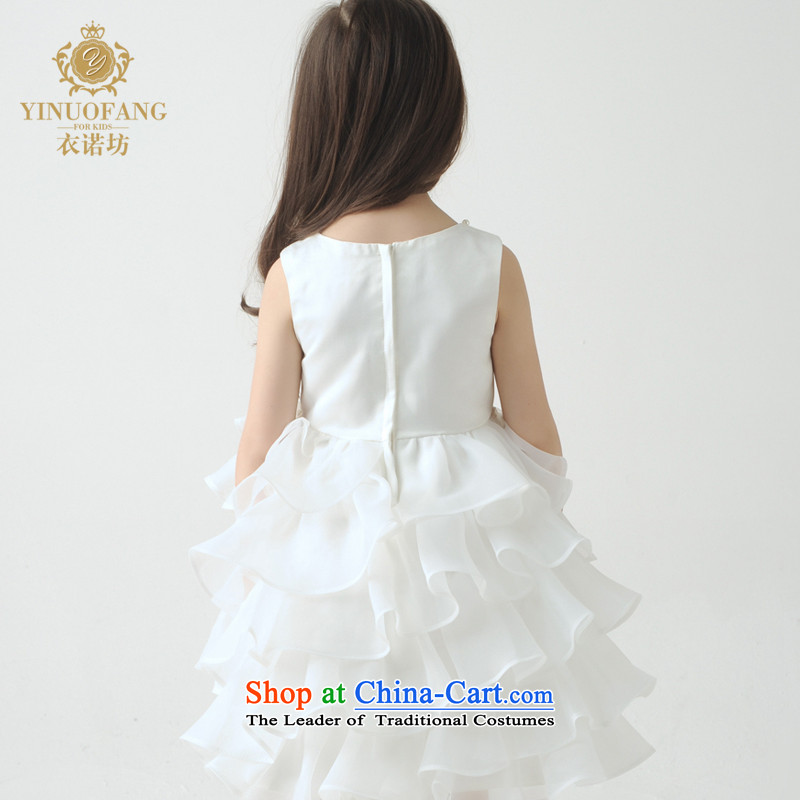 The workshop on Yi Girls Princess skirt children sailers bon bon skirt short, lace dress Flower Girls wedding dress will fall and winter 2015 New White 150, the square has been pressed clothes shopping on the Internet