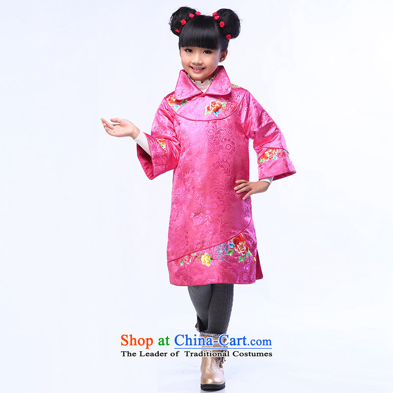 I should be grateful if you would have small counters Wang new winter clothing children embroidery lapel rattled?the red?150_146-155cm_ W2420D services
