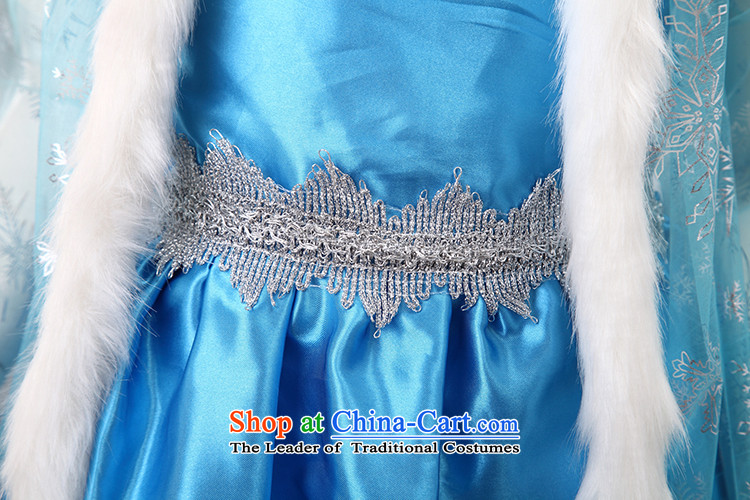 New Year gift of snow and ice girls skirt elsa dresses Christmas Maomao collar Aisha Princess skirt show services dress skirt costumes split three piece + silver crown 3 piece 140 pictures, prices, brand platters! The elections are supplied in the national character of distribution, so action, buy now enjoy more preferential! As soon as possible.