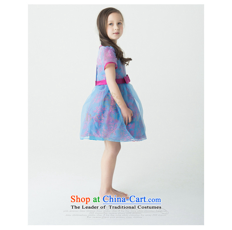Jasmine flower girl children's wear under the Po Children dress princess skirt girls show serving Latin dance performances to bow tie skirts L15001009 rose Red + Blue Custom size - 5 day shipping picture, prices, brand platters! The elections are supplied in the national character of distribution, so action, buy now enjoy more preferential! As soon as possible.