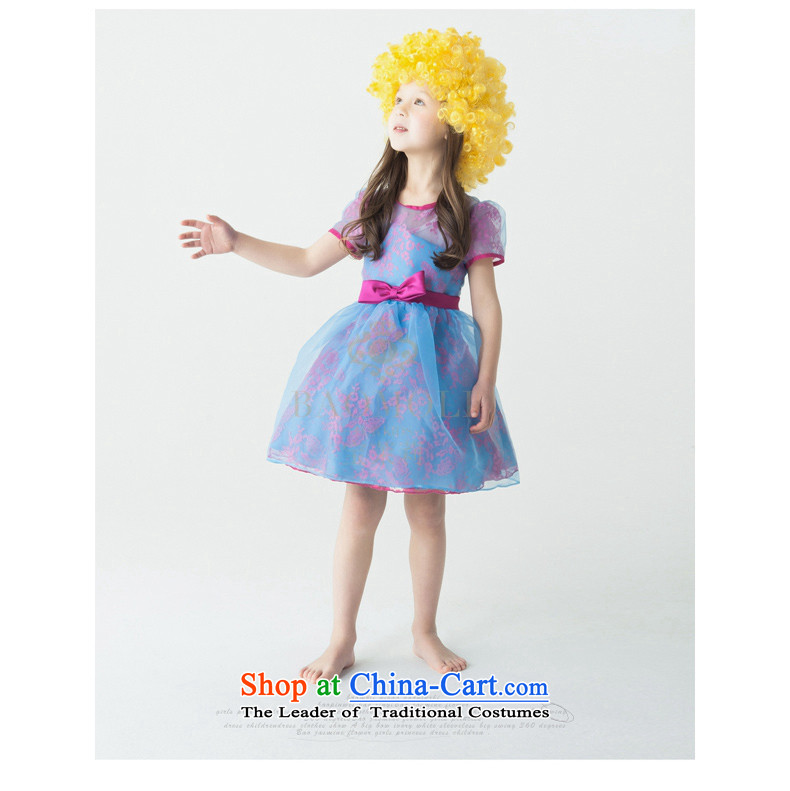 Jasmine flower girl children's wear under the Po Children dress princess skirt girls show serving Latin dance performances to bow tie skirts L15001009 rose Red + Blue Custom size - 5 day shipping picture, prices, brand platters! The elections are supplied in the national character of distribution, so action, buy now enjoy more preferential! As soon as possible.