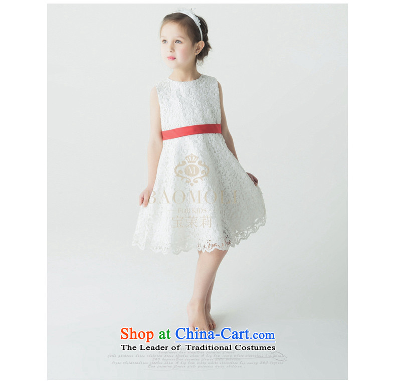 Po Jasmine children dress princess skirt girls show in children's wear skirts will dinner dress lace sleeveless A skirt L15002011 white 140 - chest waist 71 Picture 74., prices, brand platters! The elections are supplied in the national character of distribution, so action, buy now enjoy more preferential! As soon as possible.
