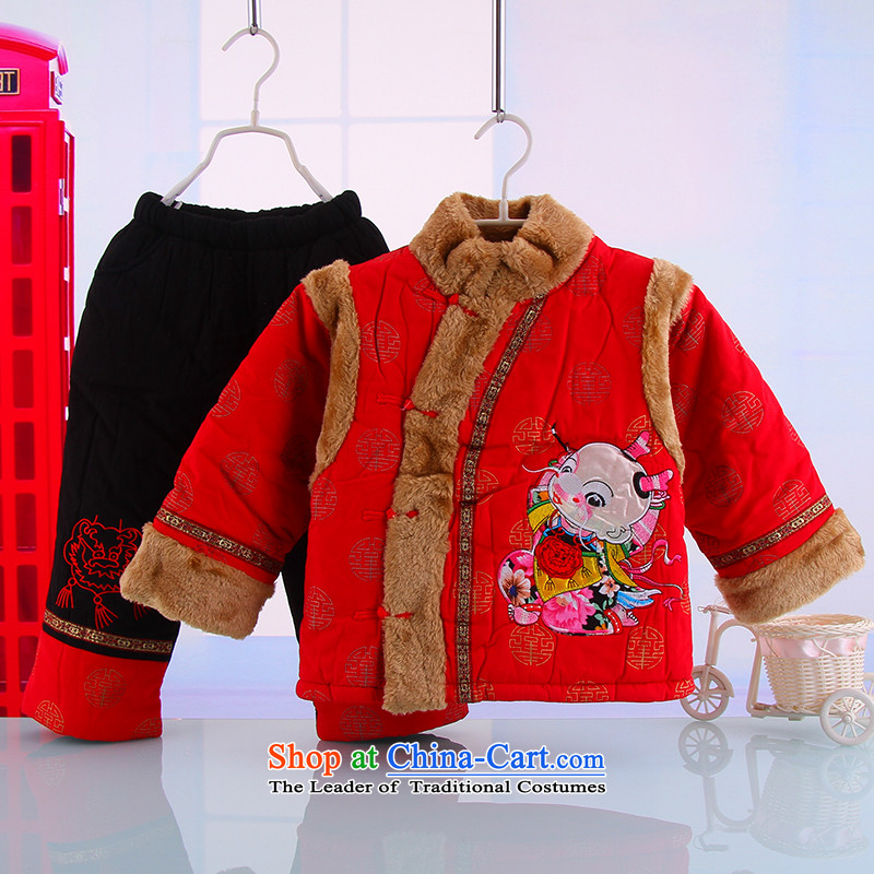 Winter new boys and girls baby Tang Dynasty New Year long-sleeved thick warm winter outdoor national services 100 red bunnies5344 Dodo xiaotuduoduo) , , , shopping on the Internet