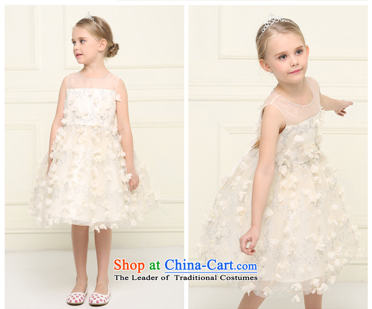 In accordance with the girl child friendly picking princess skirt dress girls dresses upscale manually children Princess Pearl of the nails skirt will round-neck collar chiffon petals wedding dress apricot 150 pictures, prices, brand platters! The elections are supplied in the national character of distribution, so action, buy now enjoy more preferential! As soon as possible.