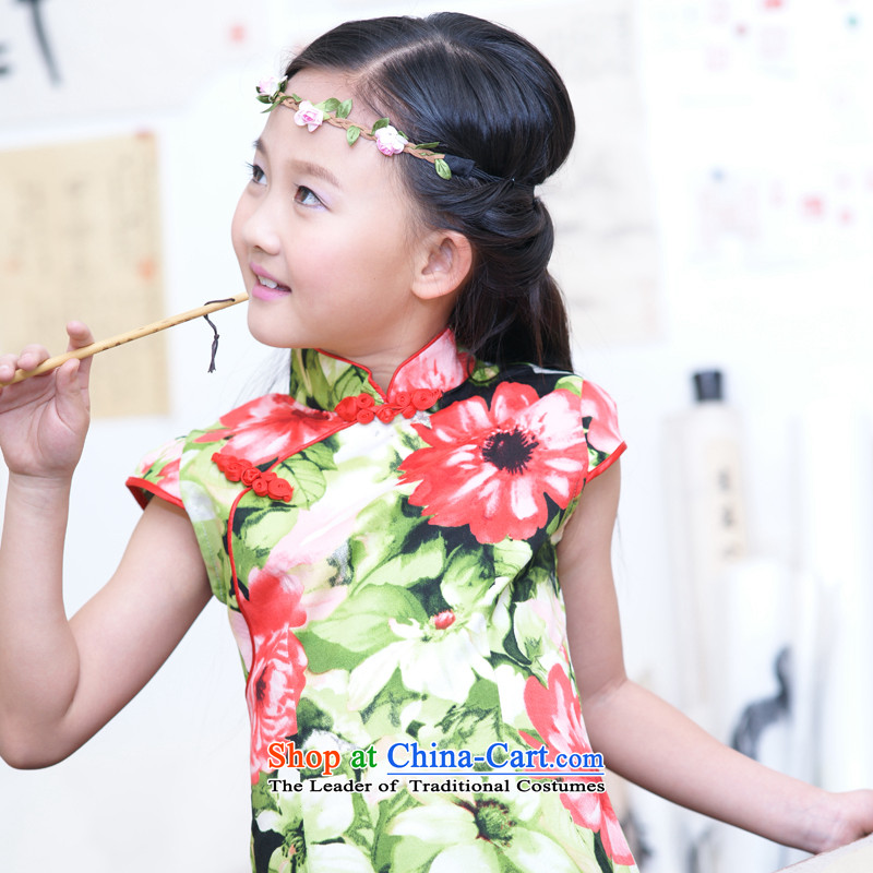 Ethernet-Summer Children pure cotton qipao girls Tang dynasty owara guzheng classical performances will wind laneway Tang dynasty dress Xinyu 150, Ethernet-shopping on the Internet has been pressed.