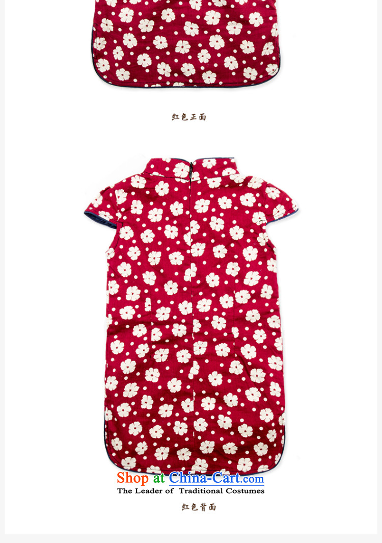 Child Lok Wei summer new child qipao Tang dynasty flower retro girls short-sleeved dresses pure cotton China wind arts baby blue skirt 120 pictures, prices, brand platters! The elections are supplied in the national character of distribution, so action, buy now enjoy more preferential! As soon as possible.