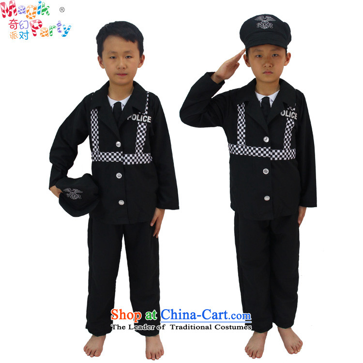 Fantasy Party festival costumes boys birthday gift boy primary schools dress role play firemen police uniform black 120cm(5-6 code) Picture, prices, brand platters! The elections are supplied in the national character of distribution, so action, buy now enjoy more preferential! As soon as possible.