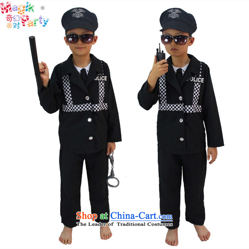 Fantasy Party festival costumes boys birthday gift boy primary schools dress role play firemen police uniform code), Black magic 120cm(5-6 party (magikparty) , , , shopping on the Internet
