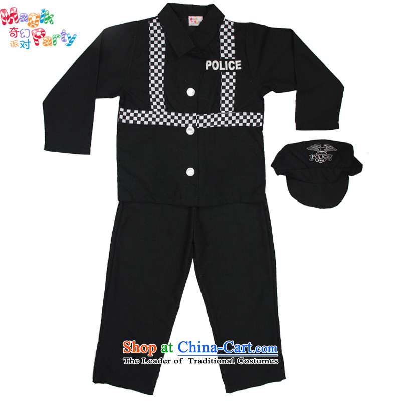 Fantasy Party festival costumes boys birthday gift boy primary schools dress role play firemen police uniform code), Black magic 120cm(5-6 party (magikparty) , , , shopping on the Internet