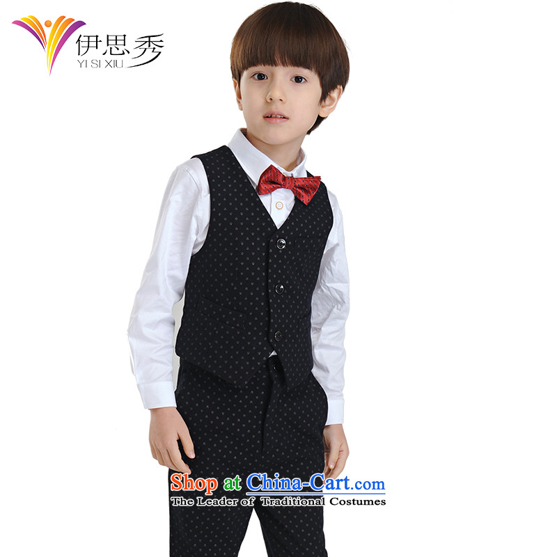 The league-Soo Choo, Children's dress vest kit boys more kits suit, a Wedding Flower Girls Boys hosted a small suit services Black Vest Crown Kit 120-130 51-soo (yisixiu) , , , shopping on the Internet