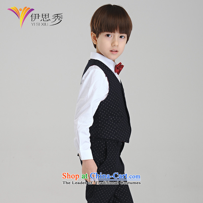 The league-Soo Choo, Children's dress vest kit boys more kits suit, a Wedding Flower Girls Boys hosted a small suit services Black Vest Crown Kit 120-130 51-soo (yisixiu) , , , shopping on the Internet