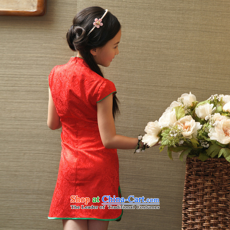 Ethernet-China wind improved small children shawl embroidered cotton jacquard cheongsam girls classic skirt dream Tianxiang Series of color Loja 160 Ethernet-shopping on the Internet has been pressed.
