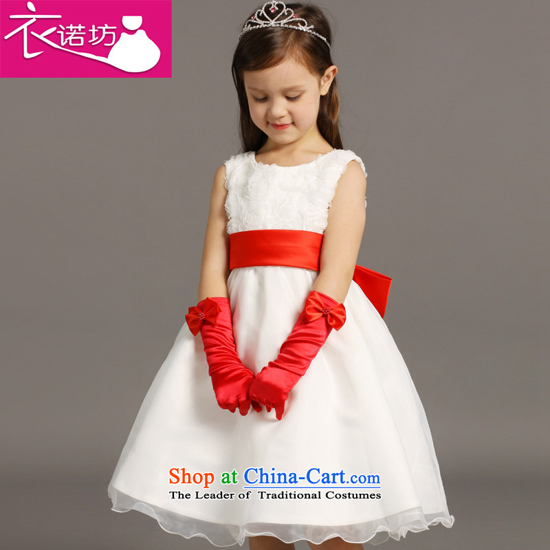 The small square yi wedding flower girls dress your baby's age girls will dress children wedding dresses princess skirt white 140 Yi Mano Square shopping on the Internet has been pressed.