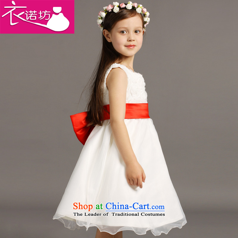 The small square yi wedding flower girls dress your baby's age girls will dress children wedding dresses princess skirt white 140 Yi Mano Square shopping on the Internet has been pressed.