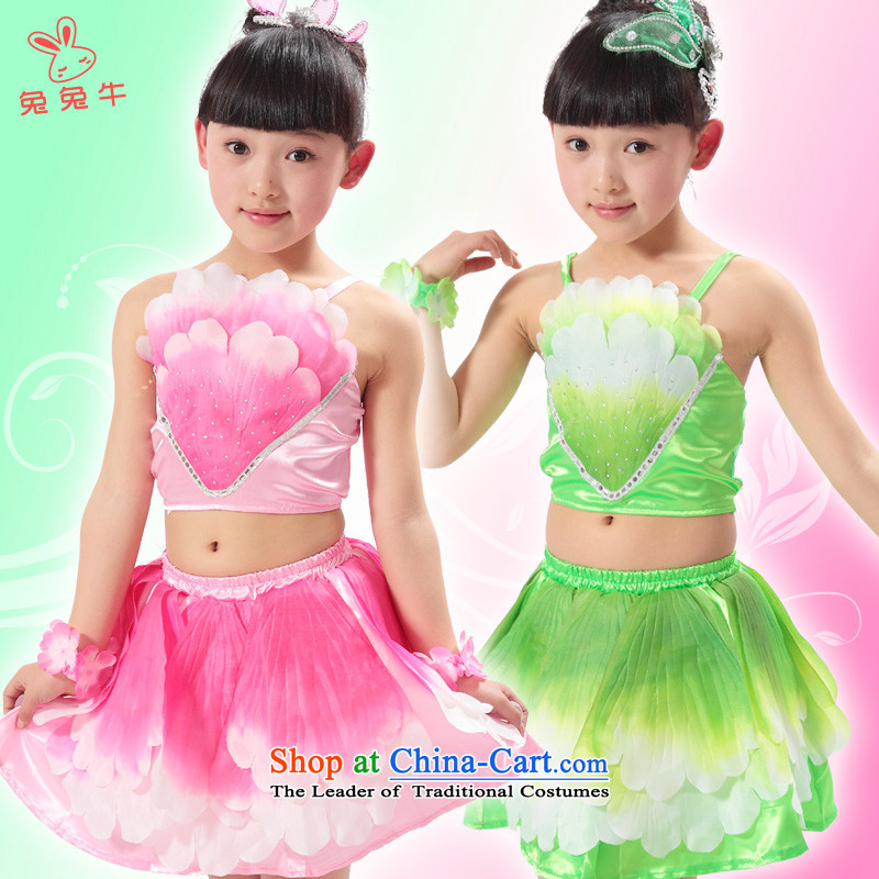 Children will national girls dancing skirt child care services Costume Dance 610 children costumes female and rabbit cattle 150cm, yellow , , , shopping on the Internet