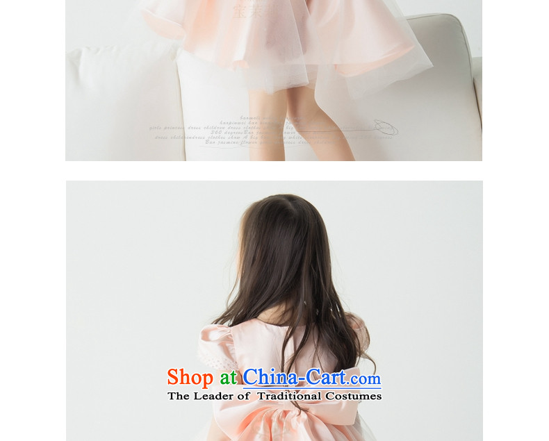 Po Jasmine children dress 2015 new services will show the princess skirt wedding dress flower girl children's wear dresses small bridesmaid dress bon bon skirt dance serving Orange 170 customized toner image, prices, brand platters! The elections are supplied in the national character of distribution, so action, buy now enjoy more preferential! As soon as possible.