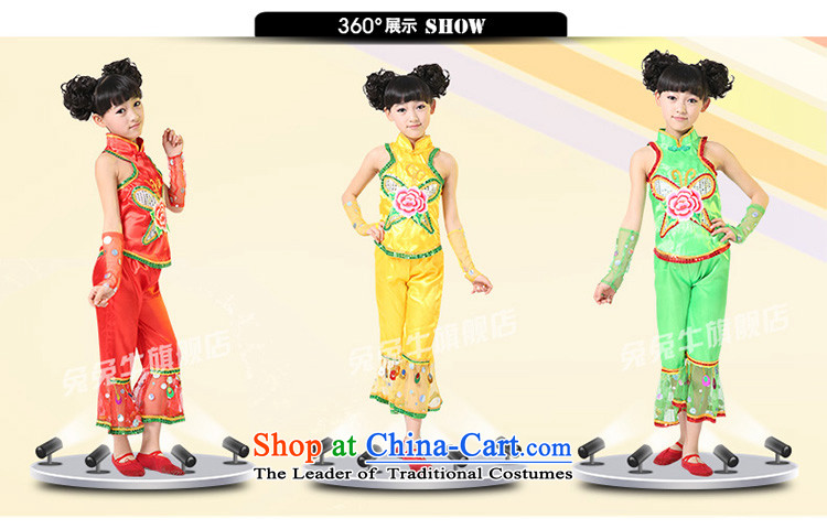 Rabbit and cattle children dance folk dance will dress girls costumes and early childhood stage costumes Yellow 130cm photo, prices, brand platters! The elections are supplied in the national character of distribution, so action, buy now enjoy more preferential! As soon as possible.