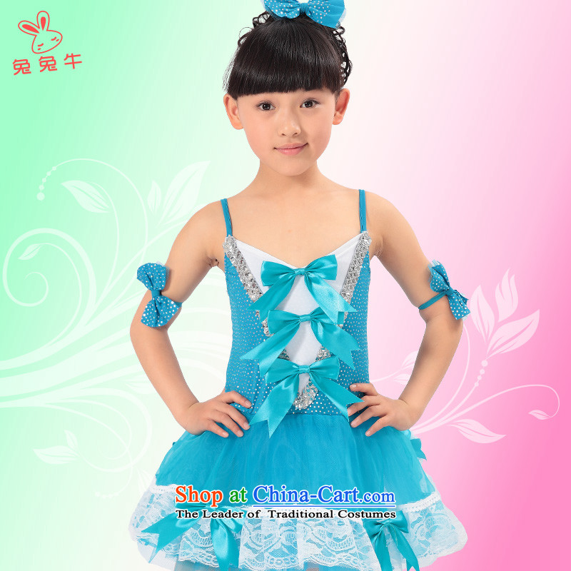 Rabbit and cow costumes children 61 children will girls dance performances such as children's clothing and rabbit Cattle Blue 160 shopping on the Internet has been pressed.