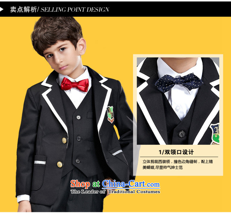 Ms Audrey Eu children's wear boys that suit Small Flower Girls dress Korean students with children wedding-dress boys suits emblazoned with the black border around the edge of the White on black suit counters genuine white black border 145-155cm recommendation 14 yards picture, prices, brand platters! The elections are supplied in the national character of distribution, so action, buy now enjoy more preferential! As soon as possible.