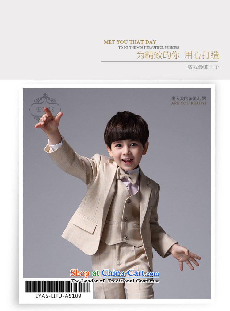 Eyas of spring and summer 2015 Korean children dress suit boy Flower Girls dress Kit Flower Girls suit wedding celebrate Children's Day costumes show services apricot color grid 4 piece (not included) 110 pictures, shirt price, brand platters! The elections are supplied in the national character of distribution, so action, buy now enjoy more preferential! As soon as possible.